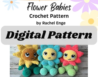 Flower Babies Crochet Pattern Crochet Flower Pattern Low Sew Flower Crochet Pattern Crochet Pattern