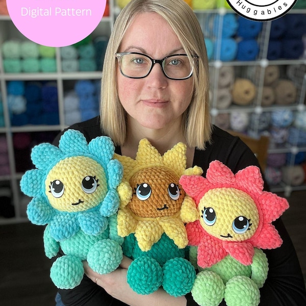 Flower Babies Digital Crochet Pattern, Low Sew (PDF Pattern)