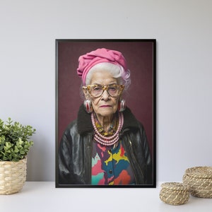 Elegant Woman Portrait, Female Portrait, Woman Art, Poster Print, Female Photos, Beautiful Woman, Colorful Wall Art, Fashion Portrait