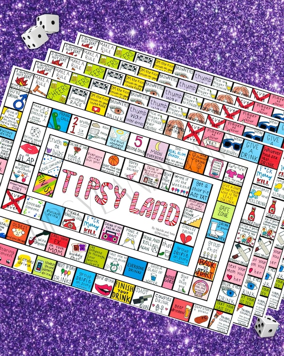 Tipsy Land Party Juego de mesa para adultos Noche de juegos - Etsy