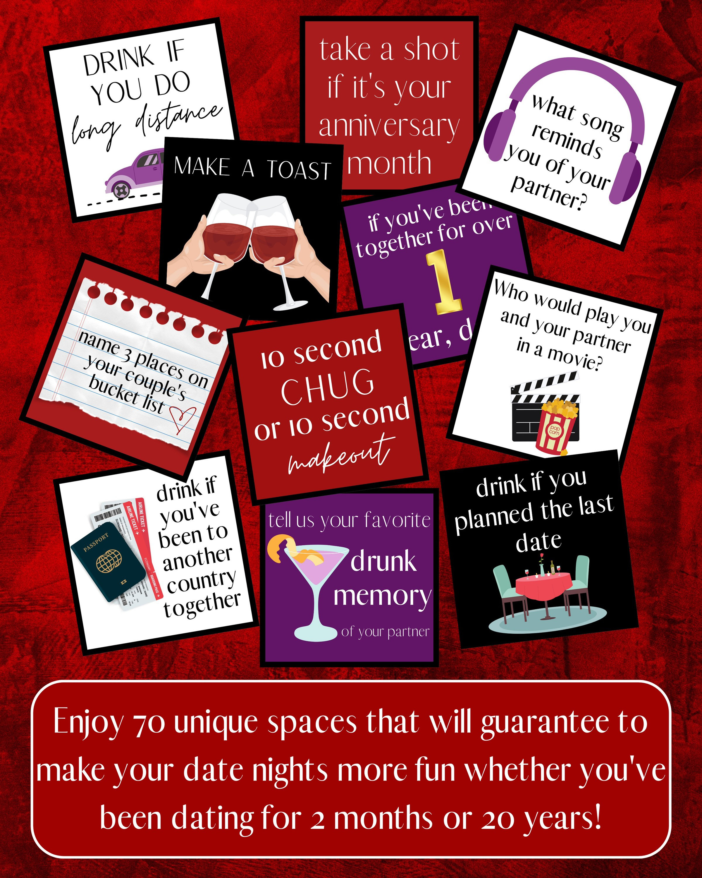 Tipsy Land Couples Drinking Board Game Date Night Perfect Etsy Australia