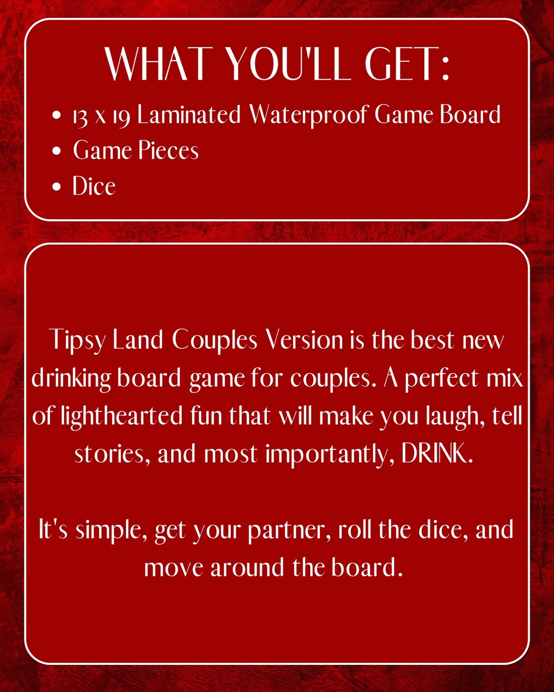 Tipsy Land Couples Drinking Board Game Date Night Perfect - Etsy