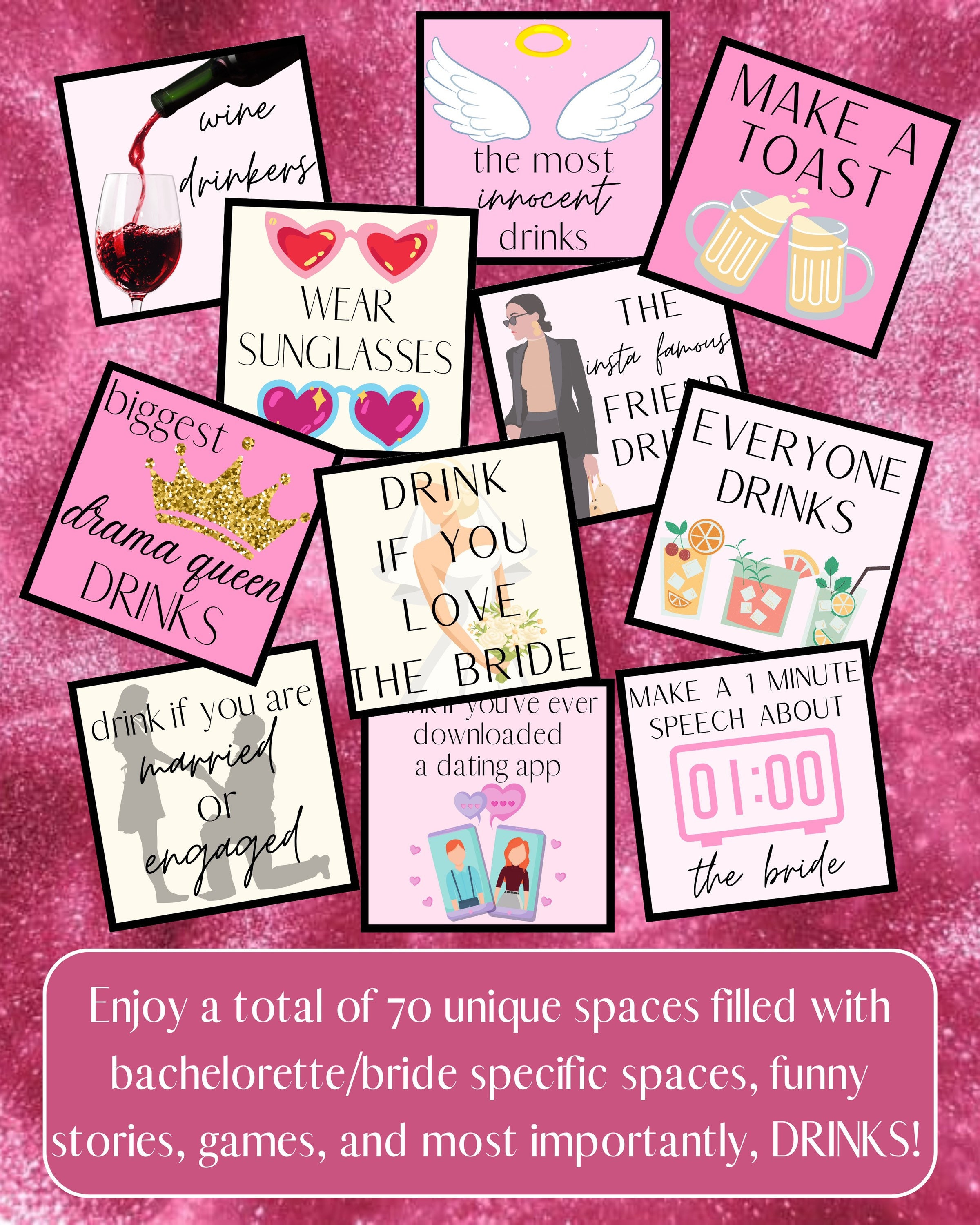 Tipsy Land Bachelorette Party Game Girls Night Out Party Etsy UK