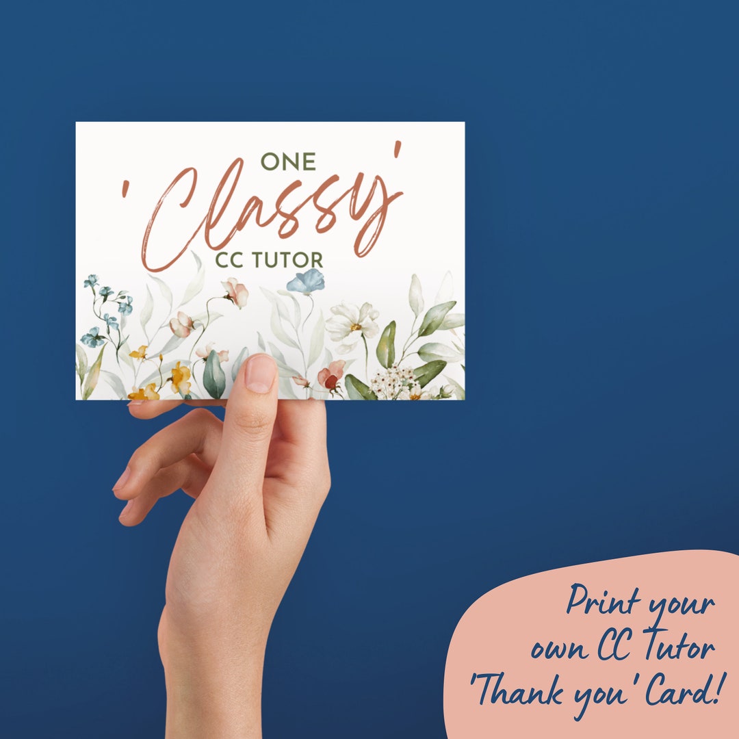 Classical Conversations DIGITAL Tutor Thank You Greeting Card | CC ...