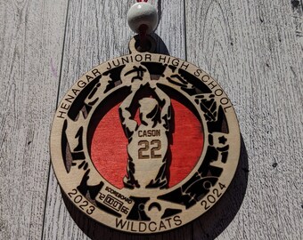 Customized Basketball Team Ornament