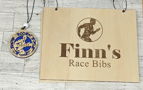 Runner Race Bibs - Race Running Bib Book with Sleeves Personalized