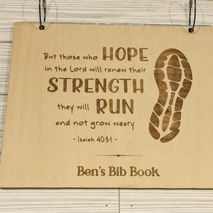 Personalized Race Running Bib Book with Sleeves
