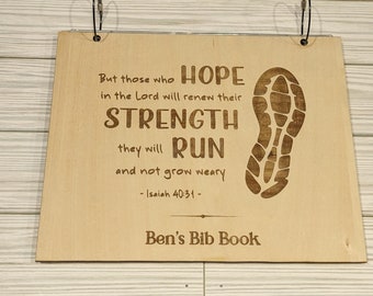 Personalized Race Running Bib Book with Sleeves