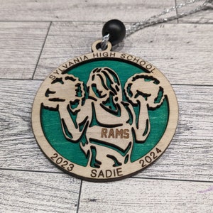 Customized Cheerleader Team Ornament