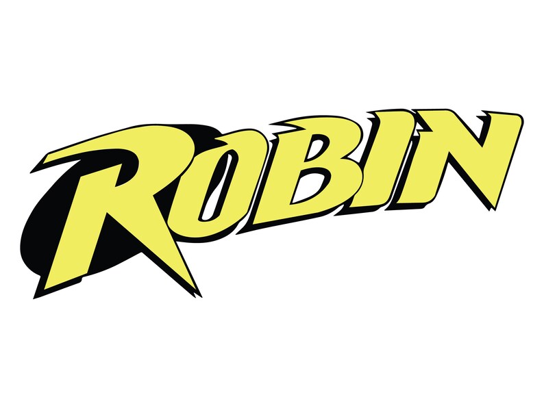 Robin Logo Full SVG PNG Cut Files Superhero (Download Now) - Etsy