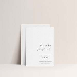Invitations de mariage Boho Simple, Invitations imprimées personnalisées modernes – Esperance - PRINTED