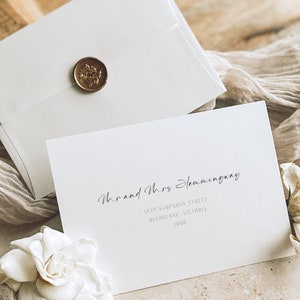 Minimalist Printable Envelope Address and Return Template Modern Wedding Envelope AddressEnvelope Address label Editable Address label