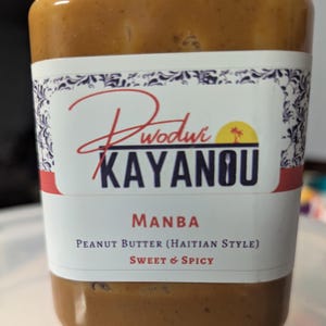 Manba Ayisyien/Haitian style Sweet and spicy peanut butter