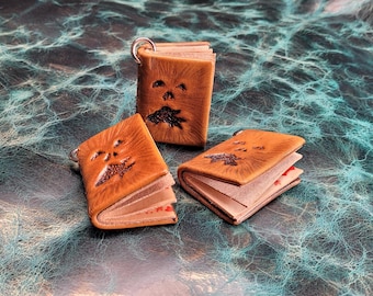 Leather Necronomicon Key Fob