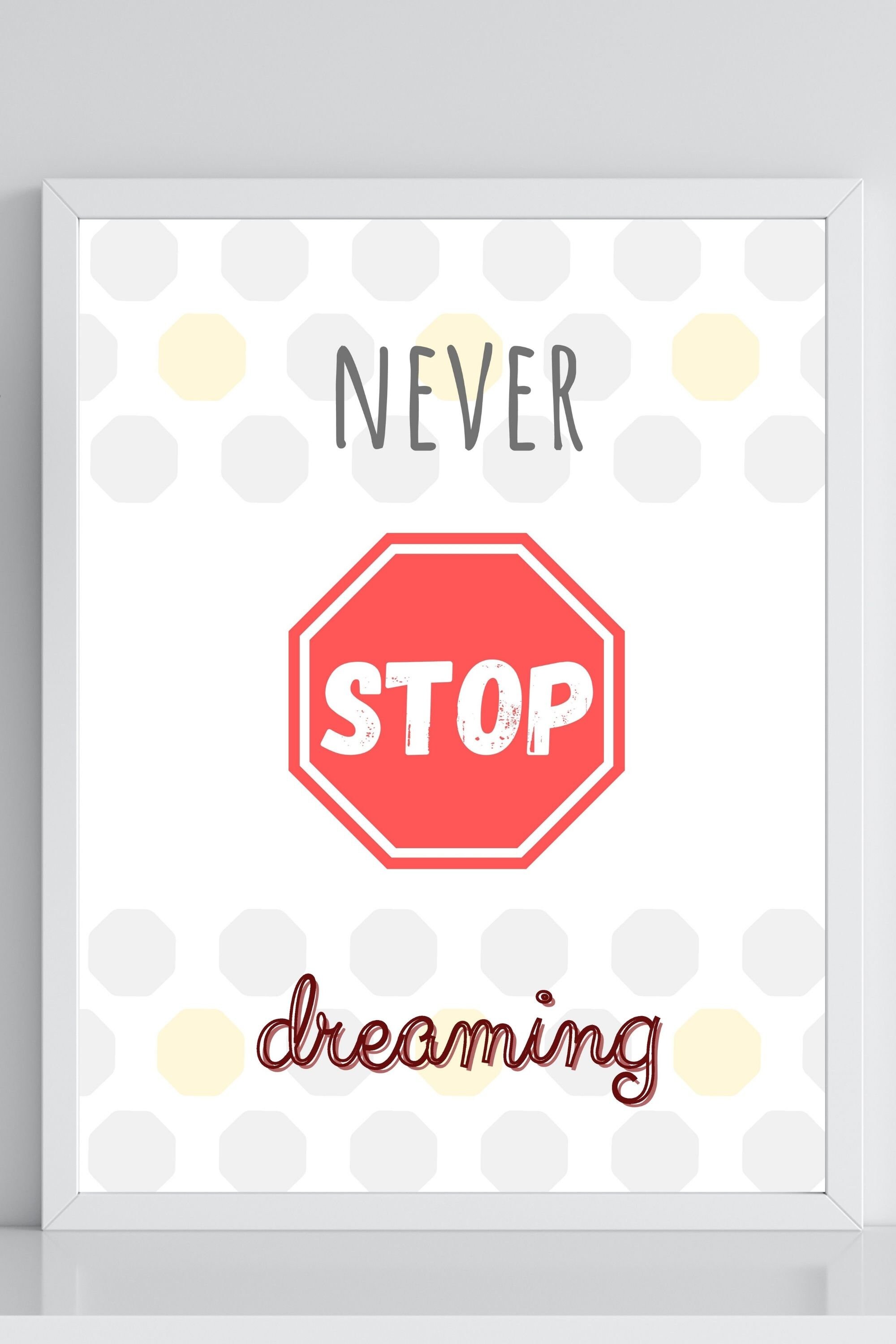 Stop Sign Printable Wall Art for Nursery, Boy Room, Girl Room or ...