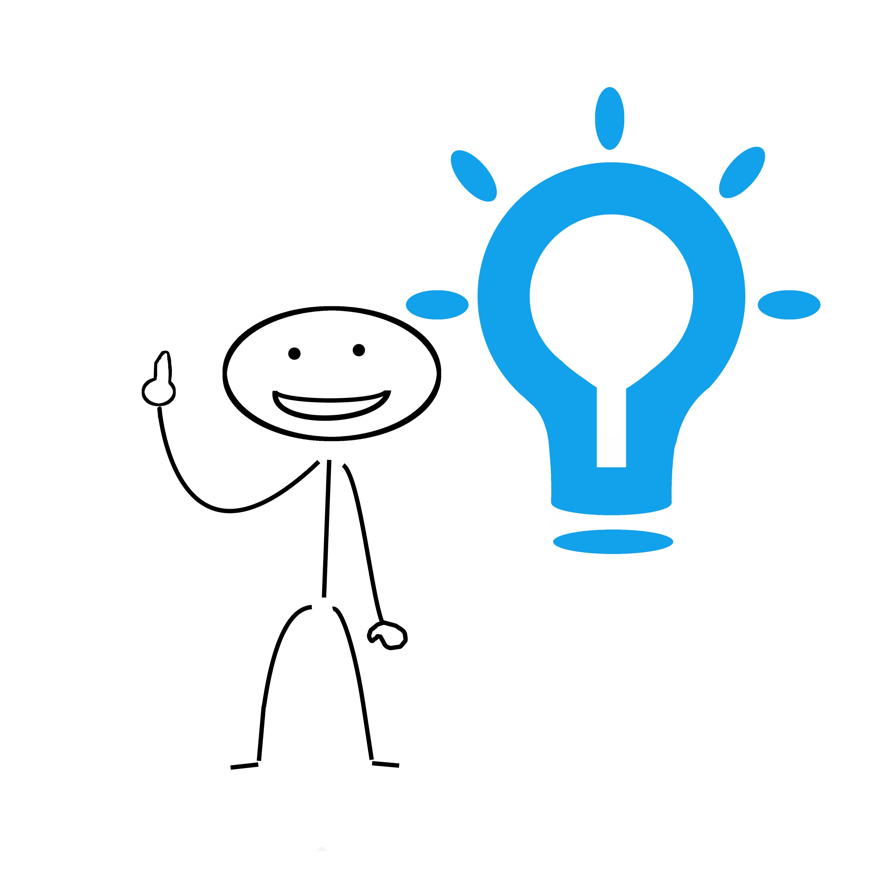 Stick Figure Light Bulb