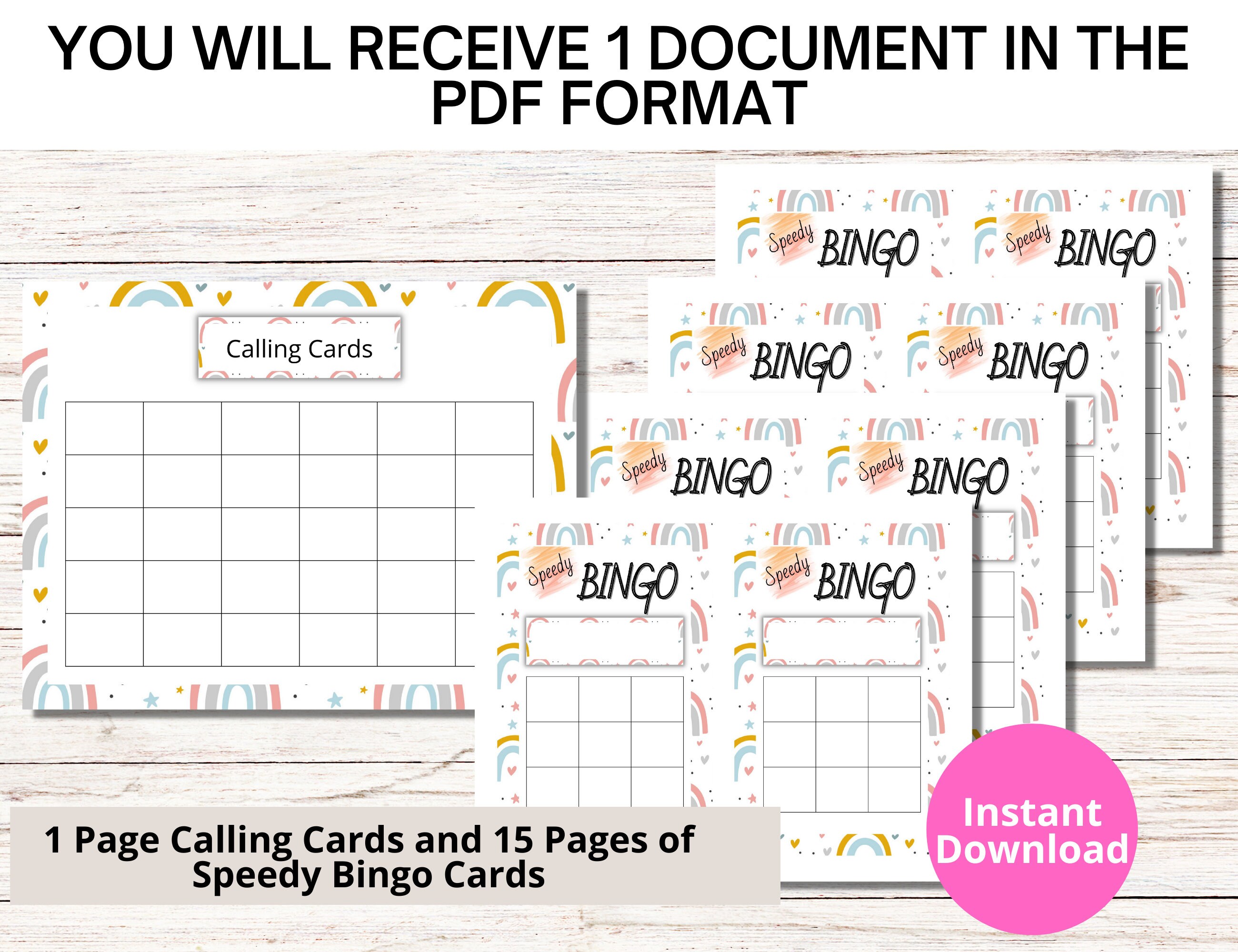 Make Your Own BINGO Cards | Speedy Bingo | PDF Editable | Printable - Etsy