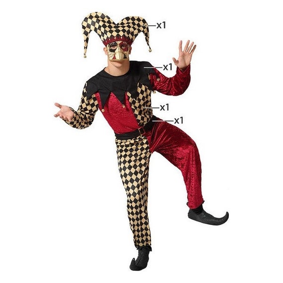 Mens Harlequin Eye Mask Large Male Masks Halloween Costume main image 0
