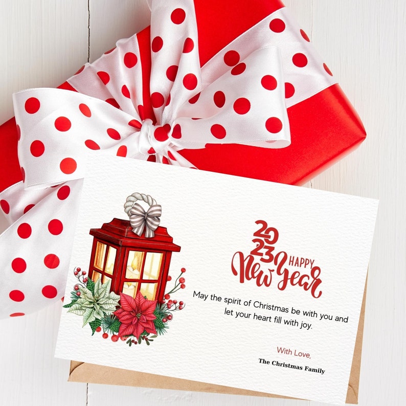 Printable Poinsettia Christmas Card Candle Greeting Card Etsy