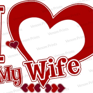 Ich liebe meine Frau anpassbare Foto png, svg personalisiert