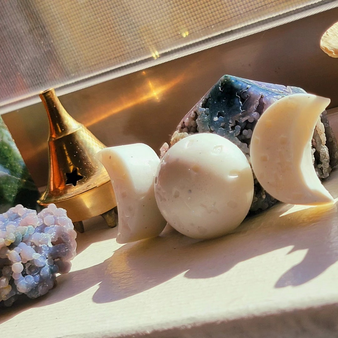 Triple Moon Melts Moon Shaped Wax Melts Witchy Wax Melts Celestial Wax