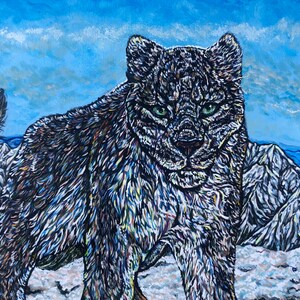 Snow Leopard Guardian - Original Painting