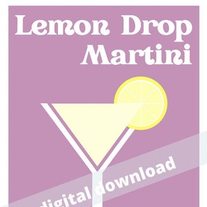 Lemon Drop Martini Print
