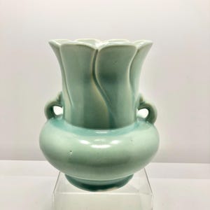 Vintage Weller Pottery Vase Seafoam Green Matte Glaze 6&quot;H - Art Deco