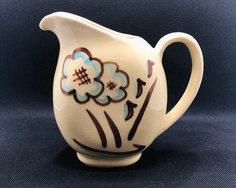 Vintage Shawnee Pottery #35 - Ceramic Pitcher or Vase with Cornflowers design - Made in USA