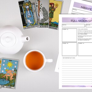 Tarot Card Journal Printable Bundle | Tarot Planer | Tarot Spreads | Lesetracker | Oracle Journal | PDF | Sofortiger Download