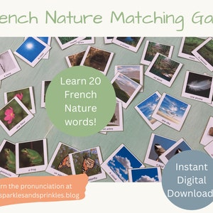 French English Nature Matching Game