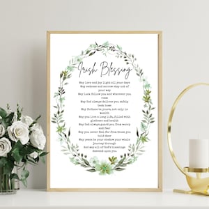 Irish Blessing Printable | Wedding or Housewarming Gift | Celtic Wall Art | Instant Download | Irish Quote | Digital Print