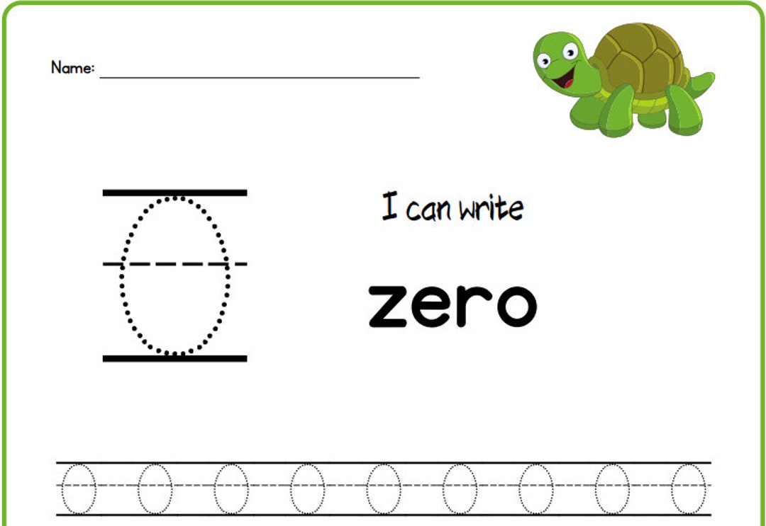 Printable Children's Tracing Worksheet - "i Can Write Numbers Sea ...