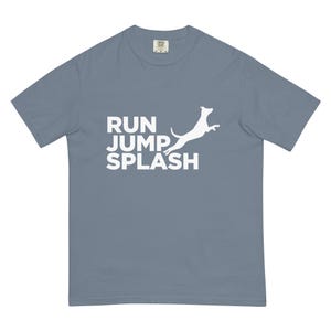 Run Jump Splash Dock Diving Unisex garment-dyed heavyweight t-shirt