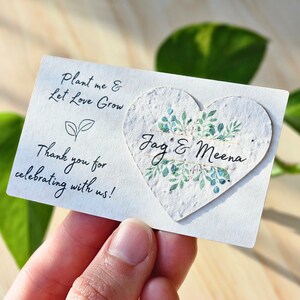 Cadeau de mariage coeur en papier de graine Cadeau de papier de graine de fleur pour les invités Graine de cadeau de mariage en vrac Graine de mariage à planter Étiquette de cadeau de fête à planifier