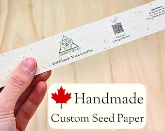 Custom Flower Seed Paper Label Seed Paper Band Custom Seed Paper Wrap Custom Plantable Label Custom Soap Label Seed Paper Soap Label Seeded