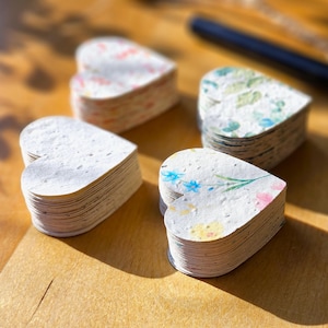 Cadeau de mariage en papier de graines à planter en vrac pour des invités en vrac Graine de cadeau de mariage en forme de coeur Graine de cadeau de mariage coeur souvenir de mariage