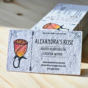 Plantable Seed Paper Business Card Seeded Business Card Plantable Business Card Seed Paper Calling Card Unique Business Card Flower Seeds