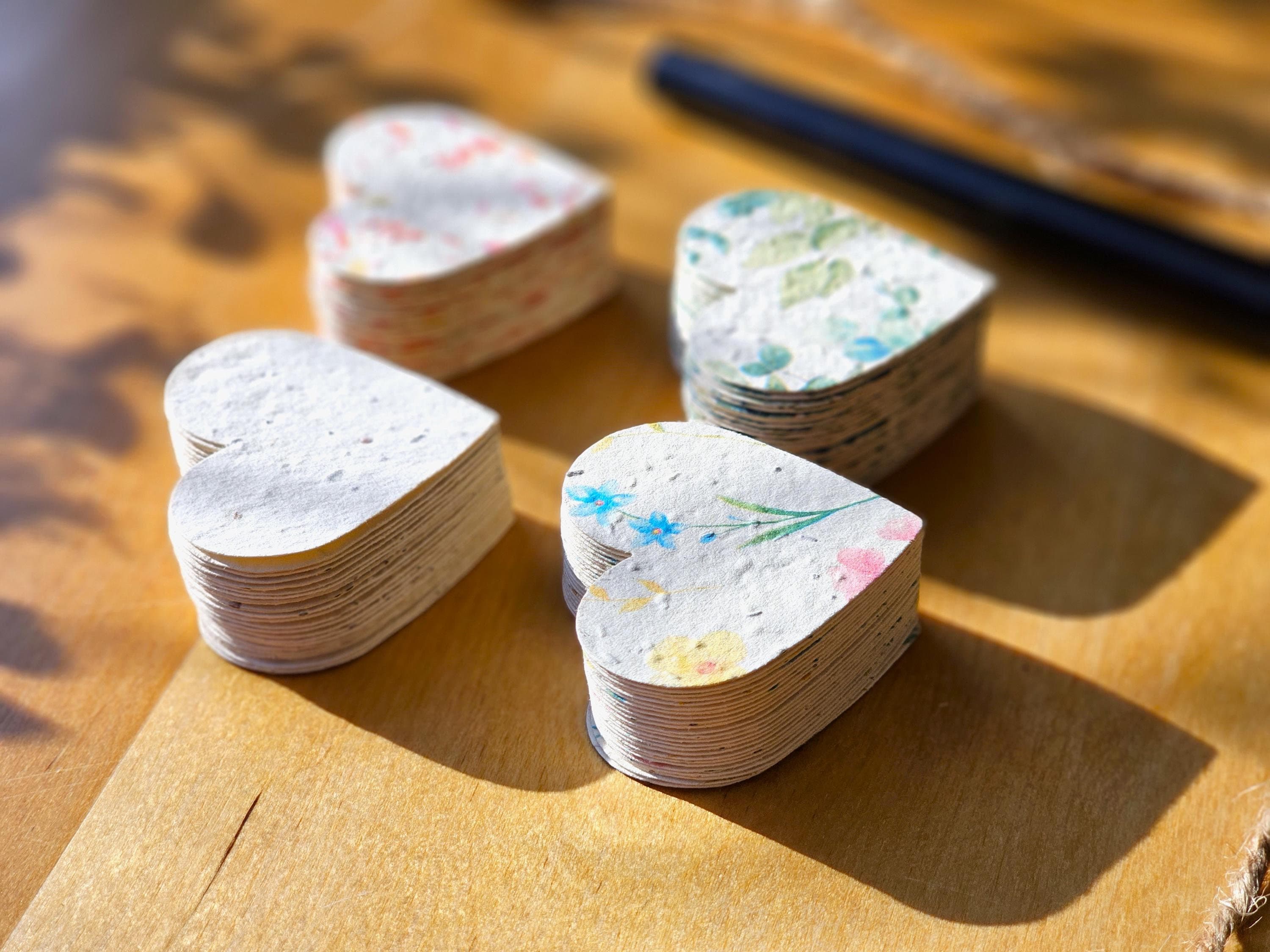 Bulk Plantable Seed Paper Wedding Favor for Guest in Bulk Party Favor Seed Heart Shaped Seed Paper Heart Wedding Favor Seed Wedding Souvenir