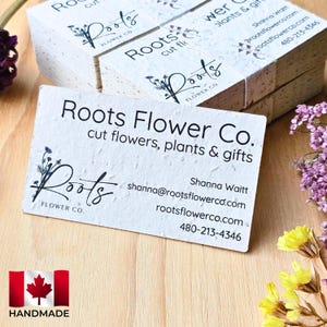 Custom Seed Paper Business Card Seeded Business Card Plantable Business Card Seed Paper Calling Card Unique Business Card Flower Seeds