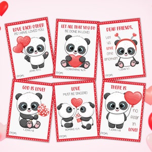Editable Bible Valentines Cards, Love Scriptures, Love Bible Verses for Kids, Valentines Scripture Cards, Christian Valentine Cards PDF