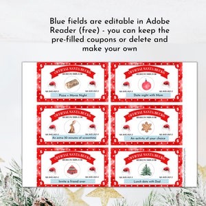 Editable Santa Bucks | Kids Christmas Coupons | Non Candy Stocking ...