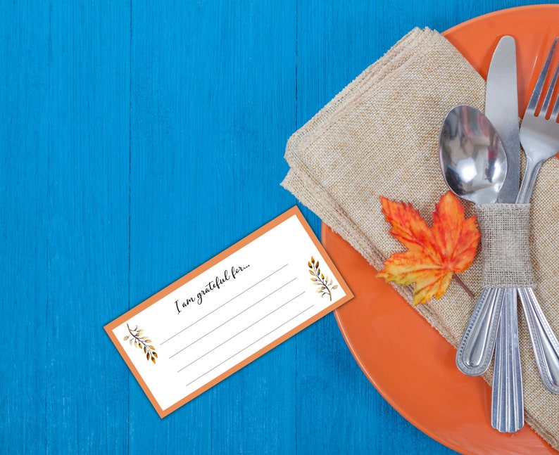I am thankful for cards printable | Thanksgiving Gratitude Card Template | Printable Thankful Cards image 5