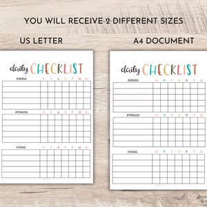Kids Daily Checklist Editable | Kids Routine Chart | Kids Responsibility Chart | Daily Routine Schedule | Summer Daily Checklist | PDF image 3