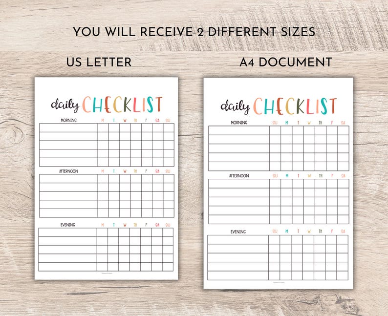 Kids Daily Checklist Editable | Kids Routine Chart | Kids Responsibility Chart | Daily Routine Schedule | Summer Daily Checklist | PDF image 3