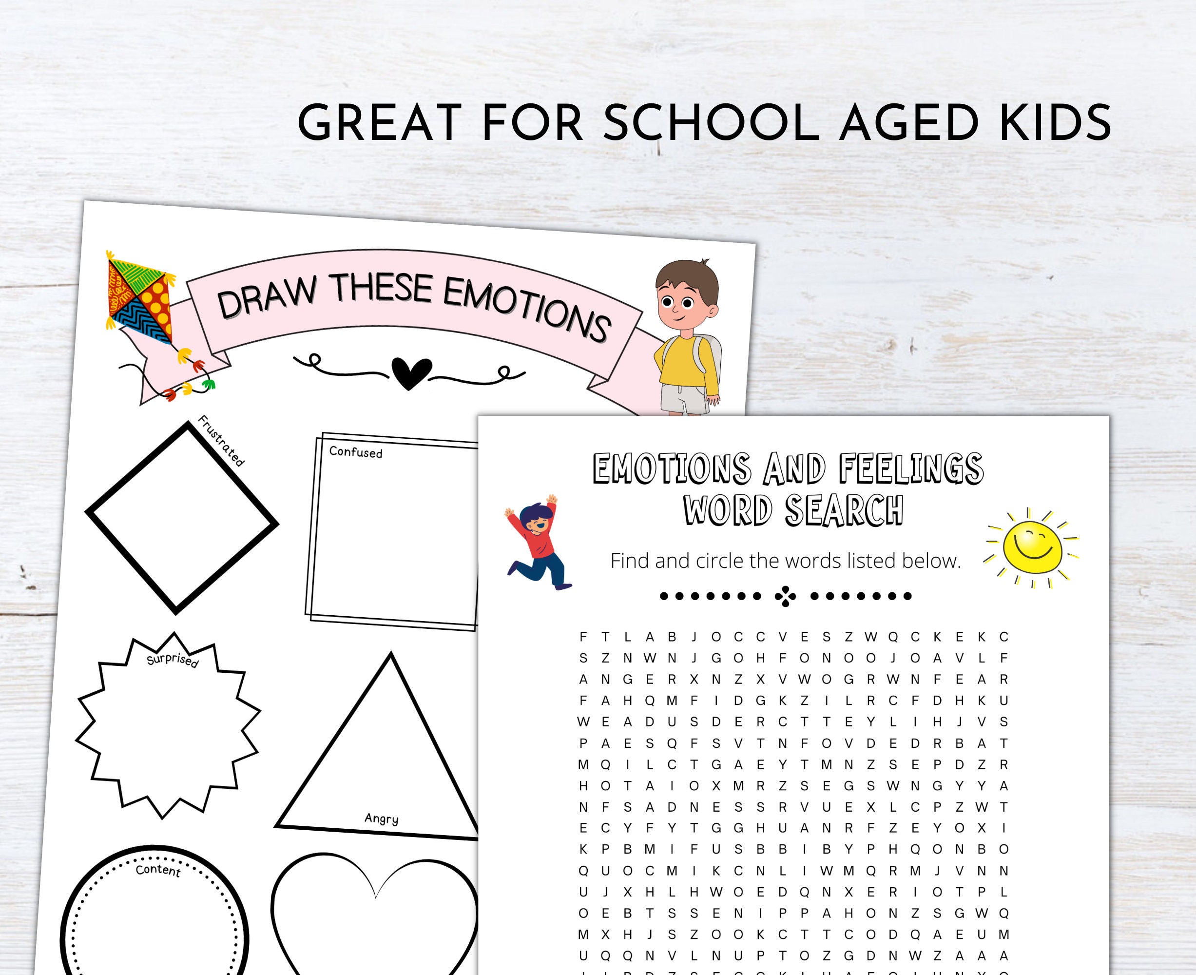 Emotions and Feelings Worksheets Printable | Emotions Activities for ...