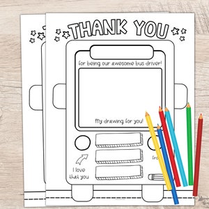 Gracias al conductor del autobús escolar, gracias al conductor del autobús, plantilla de agradecimiento del autobús escolar, carta imprimible para niños, nota de agradecimiento para el conductor del autobús