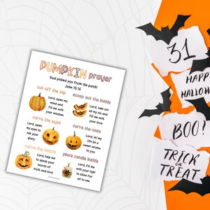 Pumpkin Prayer Christian Halloween Printable | Pumpkin Prayer Activity for Kids | Pumpkin Prayer ...