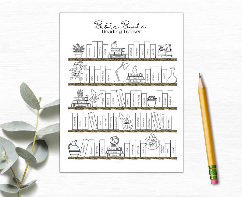 Bible Bookshelf Coloring Printable Bible Book Tracker Etsy Bible Bookshelf Coloring Printable Bible Book Tracker Etsy