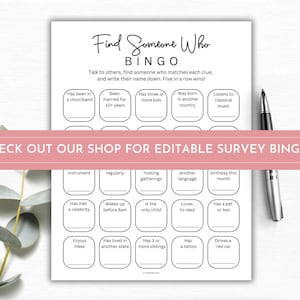 Getting to Know You Bingo Editable, Find Someone Who Bingo, Team ...